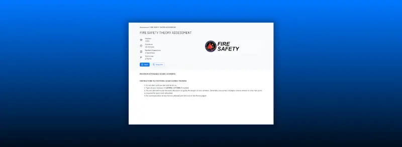 CCA Assessment screen 1