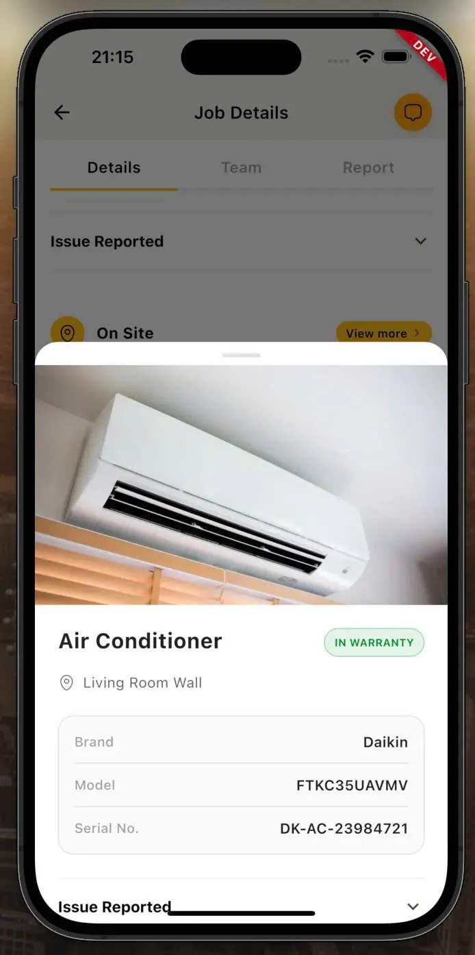 SITETREK app screen 3