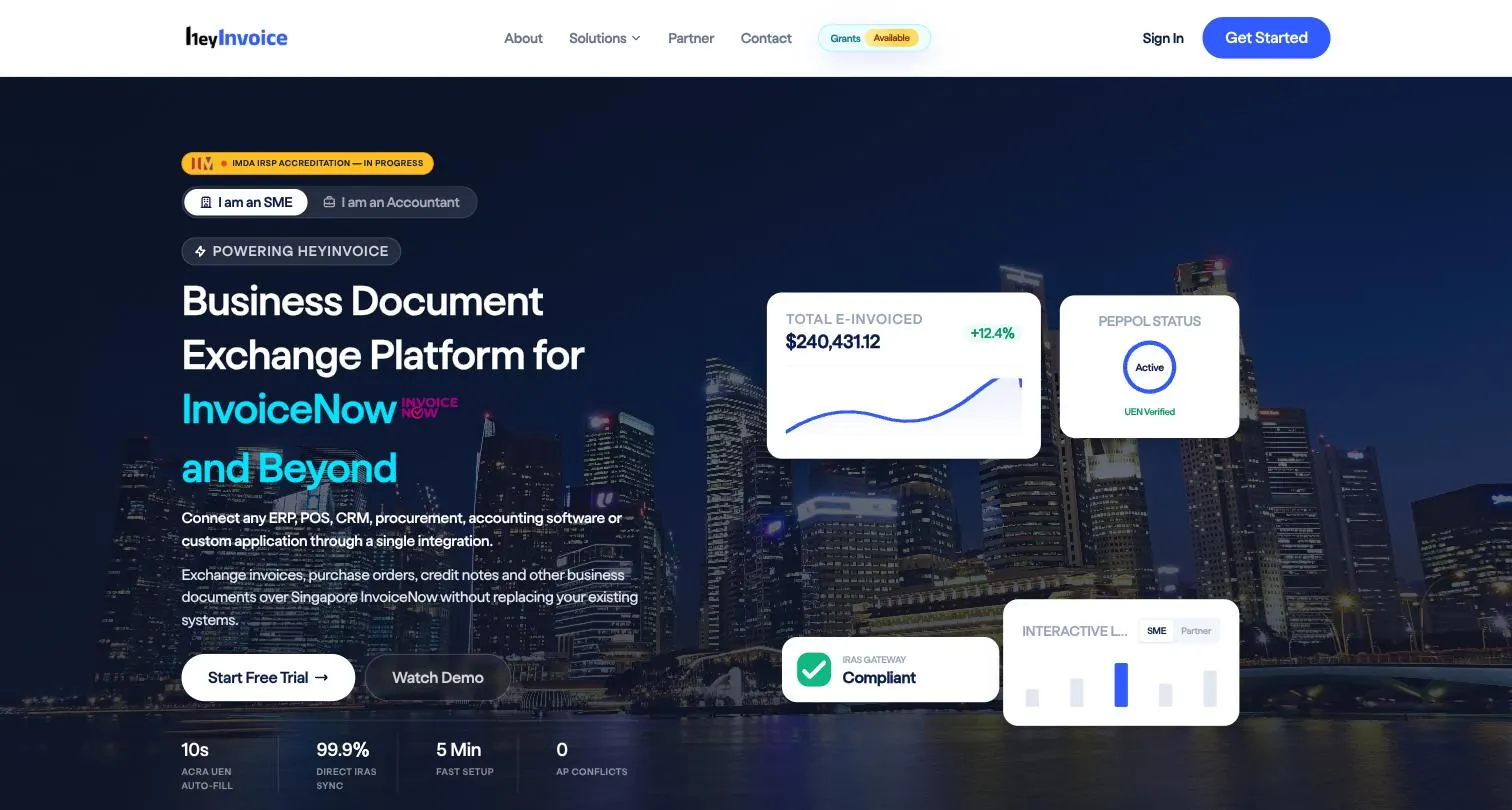 HeyInvoice: InvoiceNow (Peppol) document exchange for Singapore