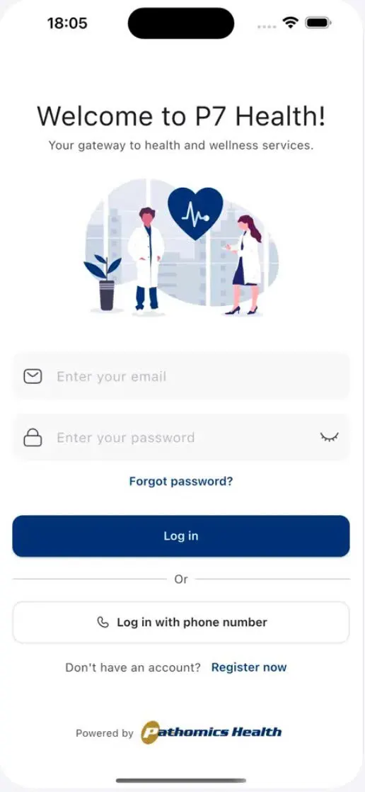 Pathomics Health app: The P7 Health mobile app
